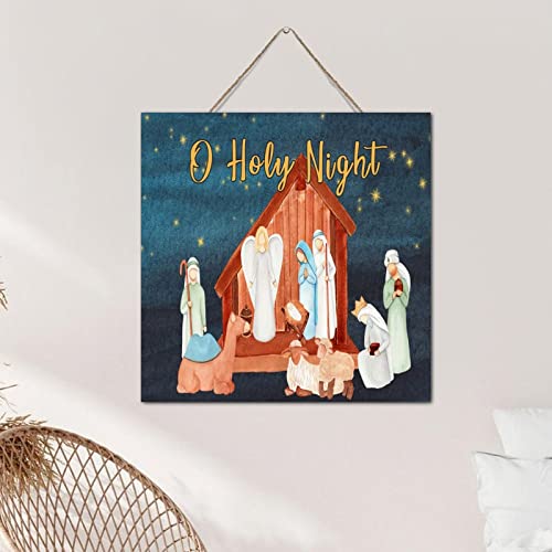 Crèche de Noël bois murale : décoration intérieure durable