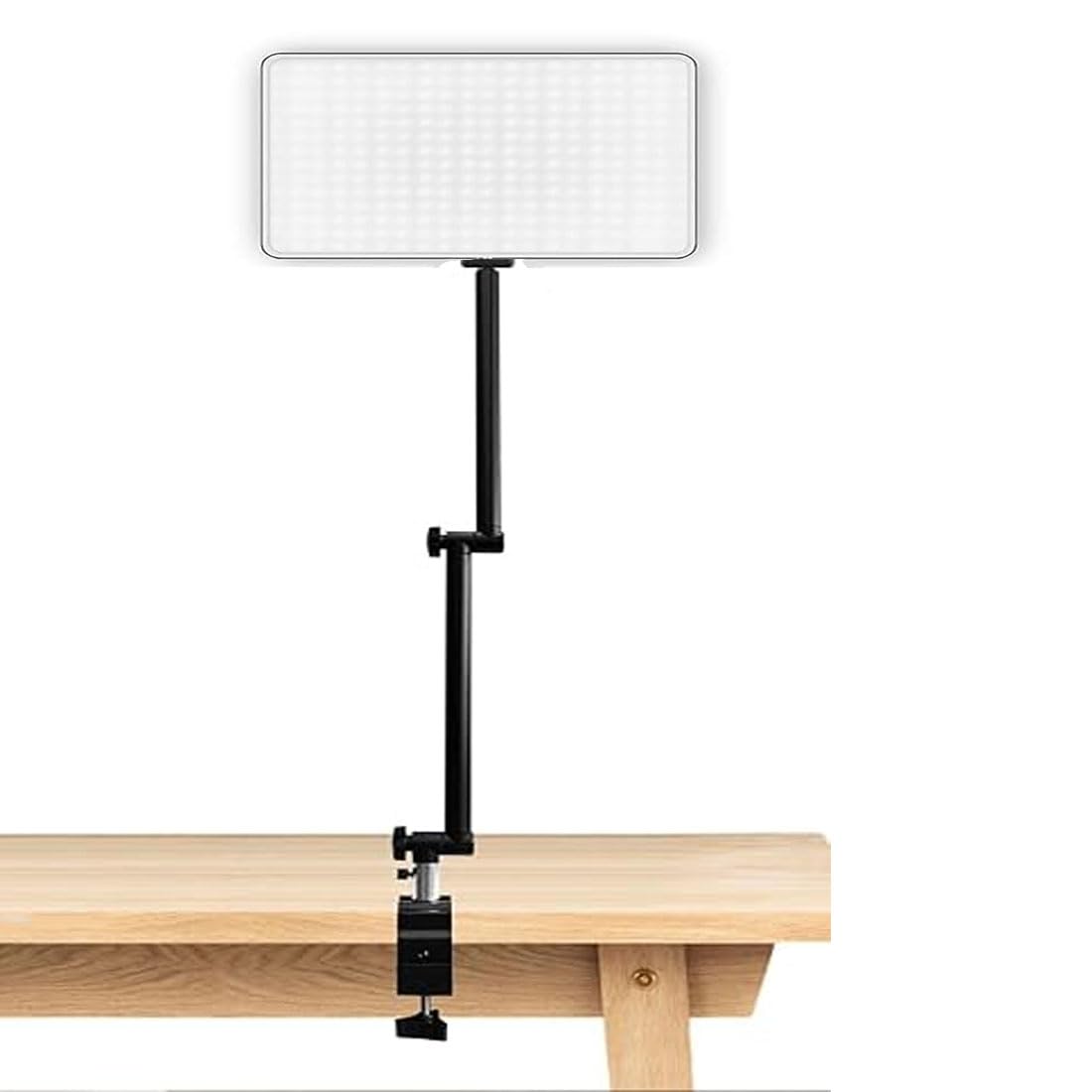 Giftmax Flexible Three Section Mobile Arm Extension Podcast Table Microphone and Light Arm for Video Conference, Video Recording, Product PhotographyFlexible Arm with 11 inch Light