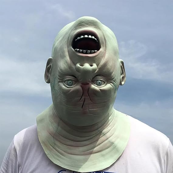 Young Wolf Costume Thick Terror Alien Inverted Old Man Head Ghost House Row Zombie Demon Full Mask for Party Halloween - Image 4