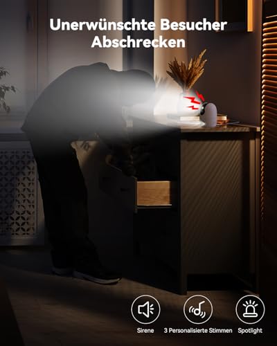 Imou Überwachungskamera Innen mit 2K Dual-Objektiv, 2.4GHz/5GHz WLAN, Personen-/Haustiererkennung, Farbnachtsicht, 360° PTZ Kamera Überwachung Innen, Auto Tracking, 2-Wege-Audio, Sirene,Privater Modus