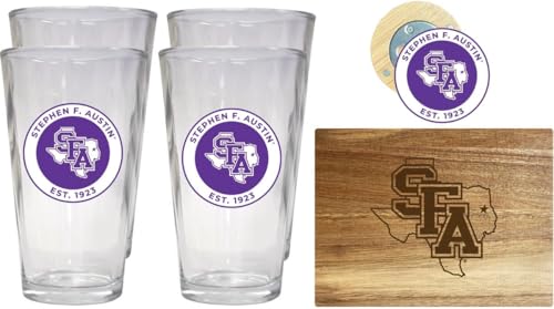 Set de 4 vasos tipo pint con tabla y abridor