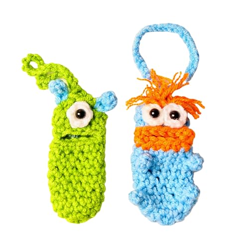 Jehoshaphat 2PC Whimsical Monster USB Flash Drive Case – Hand-Knitted