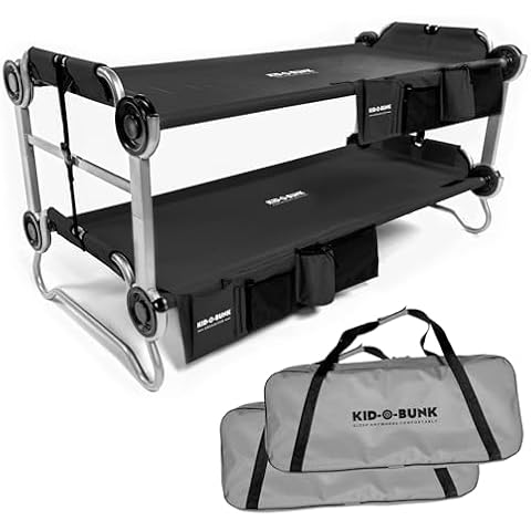Kid-O-Bunk with 2 Side Organizers, Black Cover