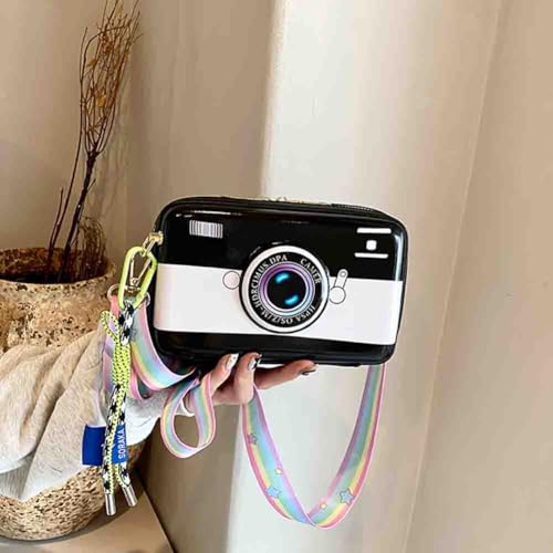 Women's Cute Camera Shaped Shoulder Bag, Novelty Stylish Casual Retro Crossbody Purse, Vintage Cartoon Box Clutch Handbag2