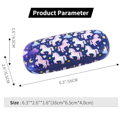 Image of PERFECTSIGHT Hard Shell Eyeglasses Case, Kawaii Protective Glasses Case for Kids, Cute Eyeglass Case for Women Men Girls