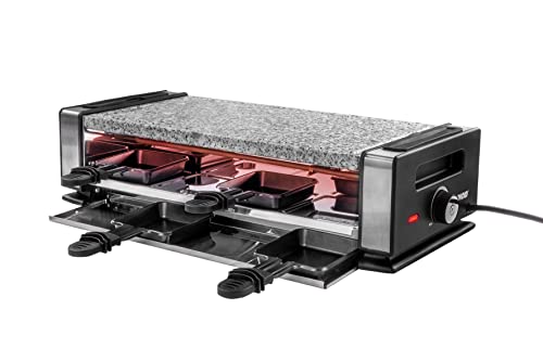 Unold Delice Basic Electric Raclette Hot Stone & Grill 48760 - Includes Reversible Grill/Griddle Plate and Granite Hot Stone - 1200W - For up to 8 Persons