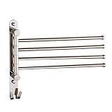 WANG KAI KAI SHOP Swivel Towel Rail Hanger Stainless Steel Bathroom Towel Holder Rotate Towel Hat Ra
