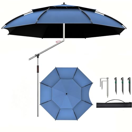 Ombrelli 260/240/220cm grandi, Ombrelli Pesca Antivento UV Protezione 50+, Ombrelli