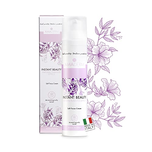 AMADERM Instant Beauty 50ml | Crema Contorno Ojos y Cara con Efecto FILTRO INSTAGRAM Iluminante al Ácido Hialurónico y Manteca de Karité | Soft Focus | MADE IN ITALY inspirado en la Skincare Coreana