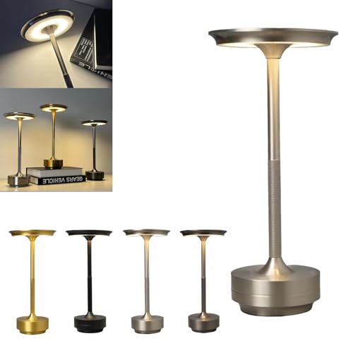 Qudkdhs Lampe Sans Fil Sherum Ecolume - Lampe de Table Tactile Yifare Vueeze Silver