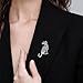 Vintage Leopard Lapel Brooch Pin for Women Men Fashion Punk Rhinestone Animal Cheetah Collar Suit Jackets Coat Dress Backpacks Pins Gothic Cool Panther Cougar Boutonniere Corsage Jewelry Decoration (Silver)