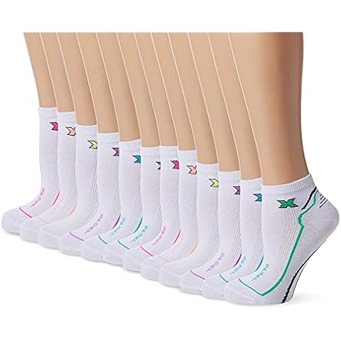 FM London Damen Sneakersocken | Atmungsaktive weiße Sportsocken Cover