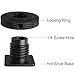 LUORNG Aluminum Alloy Hot Shoe Adapter Camera Side Hole Reinforced Round Plate Cold Shoe Mount Conversion Screw 1/4 Male to 1/4 Male Suitable for Magic Arms Video Lights Monitors