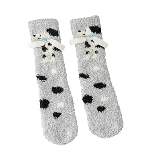 Calcetín deportivo para mujer Vintage- Calcetines de Navidad térmicos de invierno para niños Mediados de pantorrilla Cómodos para el suelo y Dormir Caliente Base