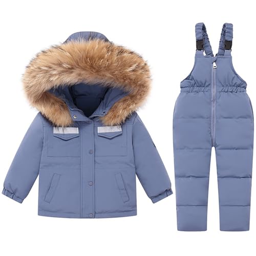 Toddler Boys Snowsuit Girls Snow Pant and Jacket Bib Winter Kids Clothes Coat Set Girls Kids Clothes