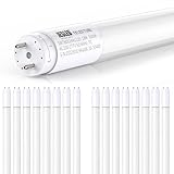 JESLED 16 Pack 4FT T8 LED Bulbs,18W 2400LM 5000K Led Tube Light,Hybrid Type A+B T10 T12 Fluorescent Bulbs Replacement,Single or Double End Powered,Plug and Play or Ballast Bypass,ETL