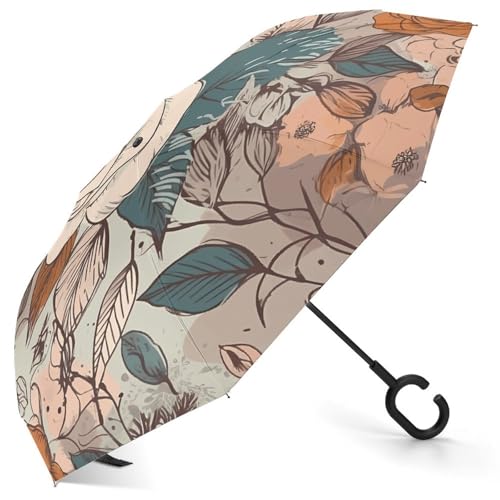 Parapluie inversé anti-gouttes pour voiture et sac à dos compact