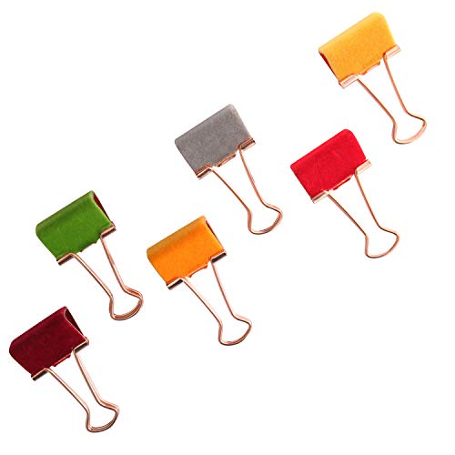Handmade Velvet Paper Clips Small Metal Binder Clips Colored DIY Planner Clips