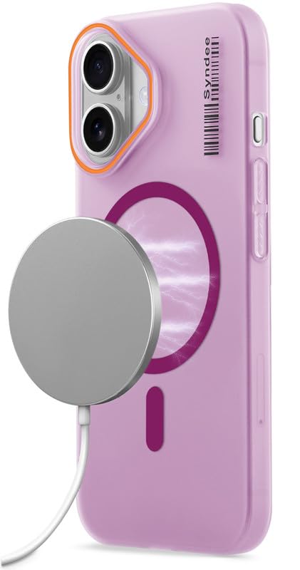 Image of Mr. Case Back Cover for iPhone 16 Sleek Frosted Translucent Back with Wireless Charging Support | Anti-Scratch Shockproof Phone Case - Pink