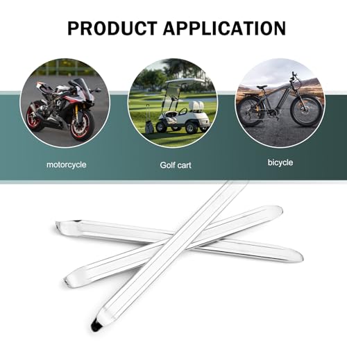 Image of SLIMI 3 PCS Car Tire Iron Kit, Tire Scoop Spoons Crowbar Lever, Rim Protectors Kit, Universal Tire Repair Maintenance Tools for Most Cars Motorcycles (Silver)