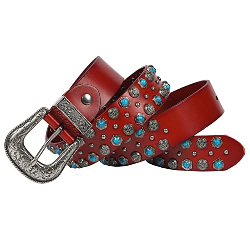 Ceinture Western Homme en Cuir Véritable pour Éviter l'Usure des Passants