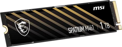 Image of MSI SPATIUM M461 PCIe 4.0 NVMe M.2 1TB Internal SSD PCIe Gen4 NVMe