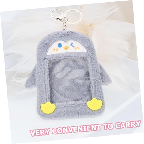 Housse de carte identification en peluche grise pour toute la famille