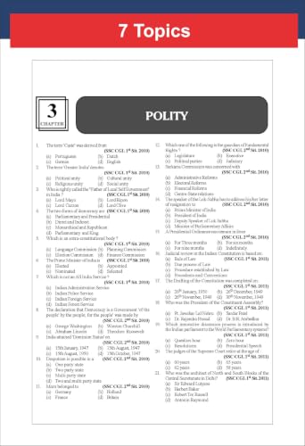 Image of 85 Topic-wise 2026 - 2010 SSC General Awareness Previous Year Question Bank - CGL (Tier I & II), CHSL (Tier I & II), MTS, CPO & Stenographer 8th Edition