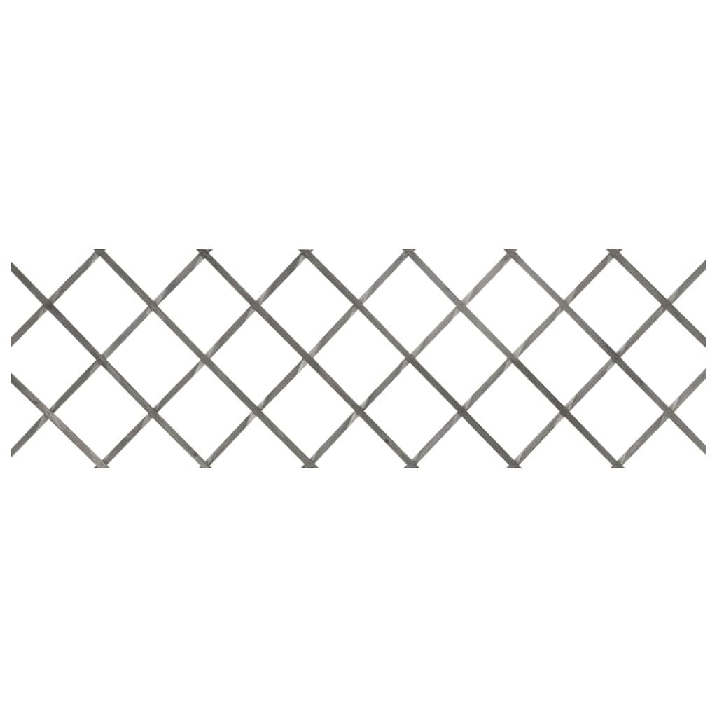 Ogrodzenie dla roślin pnących 5 szt. szare lite drewno jodła 180 x 60 cm, możliwość rozszerzenia do ogrodu, ochrona przed wzrokiem, rośliny, wytrzymałe ogrodzenie