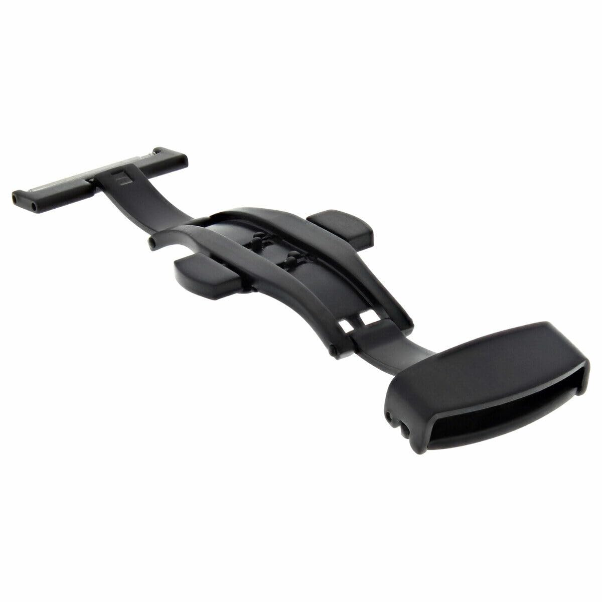 Ewatchparts 16MM 18MM 20MM 22MM 24MM MATTE BLACK PVD BUTTERFLY DEPLOYMENT BUCKLE CALSP #2