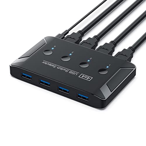 ChenYang CY Selettore di commutazione KVM USB 3.0 4 porte PC Condivisione 4 dispositivi USB per tastiera Mouse Scanner Adattatore stampante