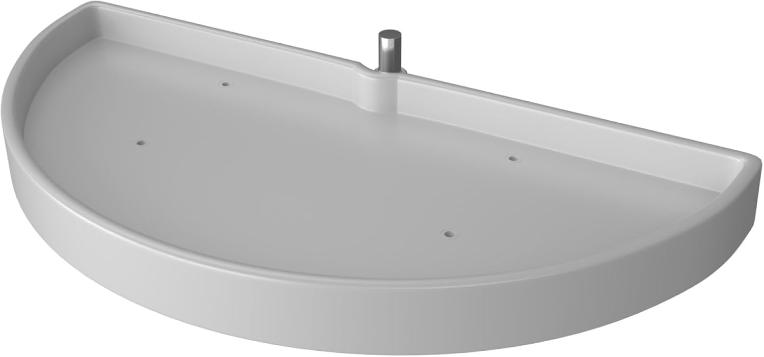 Rev-A-Shelf 33 in Polymer Half Moon Susans 1-Tier, White