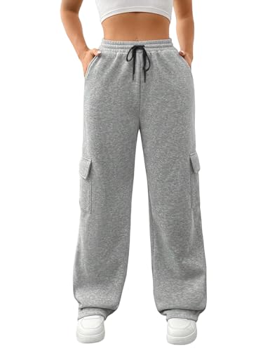 Image of KATECLO Women's Multi Flap Pocket Side Drawstring Waist Sweatpants