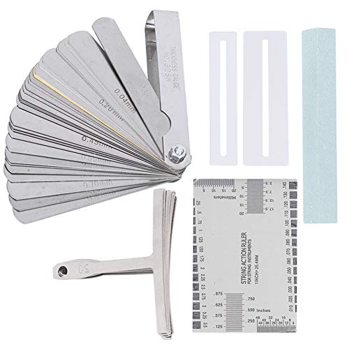 Kit de Herramientas para Luthier de Guitarra Incluye lijadora Radius Gauge String Action Regla...