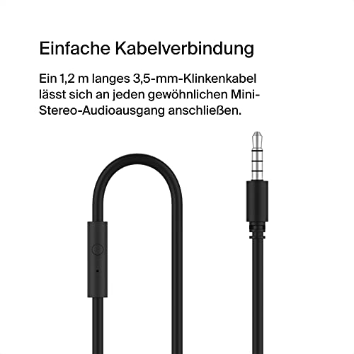 Belkin SoundForm Mini On-Ear-Kopfhörer mit Kabel für Kinder, Over-Ear-Headset mit integriertem Mikrofon für die Schule, für Reisen und zum Spielen, für Geräte mit 3,5-mm-Klinkenanschluss - Schwarz 6