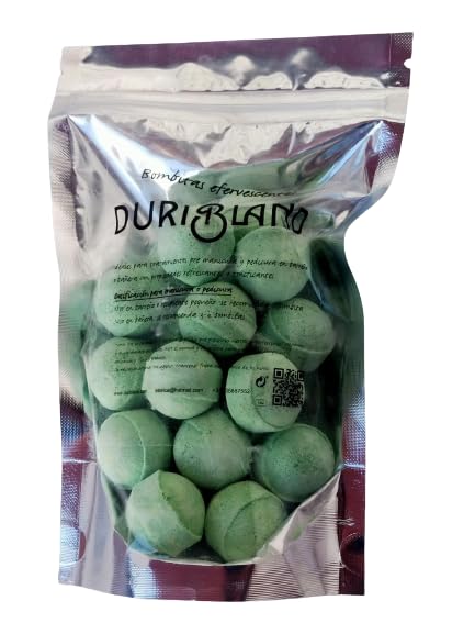 BOMBITAS EFERVESCENTES DURIBLAND JAZMÍN 200 gr. Para baños de manos y pies. Con propiedades antioxidantes, antisépticas, higienizantes, refrescantes y tonificantes.