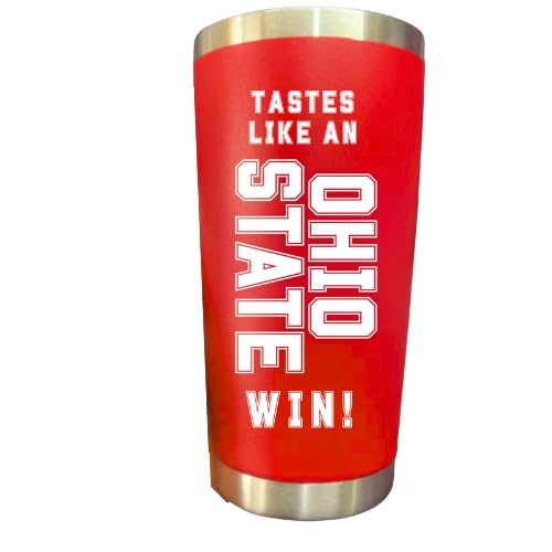 Tastes like an Ohio State Buckeyes Win! Tumbler Waterbottle OSU 20oz Stainless Steel VacuumInsulated/Water bottle with Travel Lid
