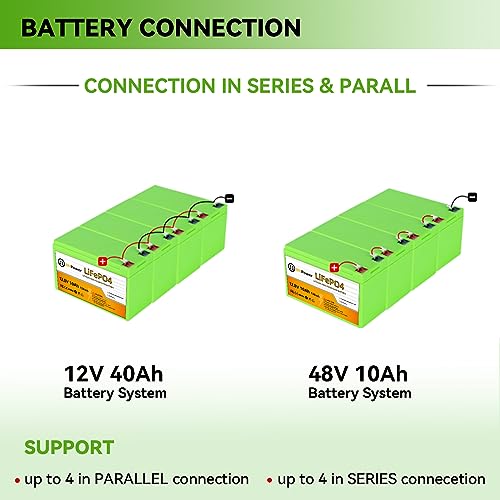 Image of 12V 10Ah LiFePO4 Battery,3000+ Deep Cycles Lithium Batteries,Built-in 10A BMS,Perfect for Cyberpower UPS,Fishfinder,Lighting,Power Wheels,Lighting,Lawn Mower
