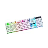 Clavier rétroéclairé 7 couleurs - clavier pour votre ordinateur et qui fonctionne également avec votre téléphone tablette, clavier filaire