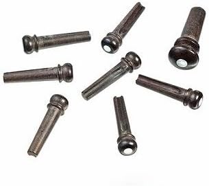 D'Addario Ebony Bridge Pins with End Pin Set, Pearl Inlay