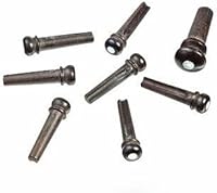 Vista 1 de D'Addario - Juego de pasadores de puente de ébano con incrustaciones de perlas