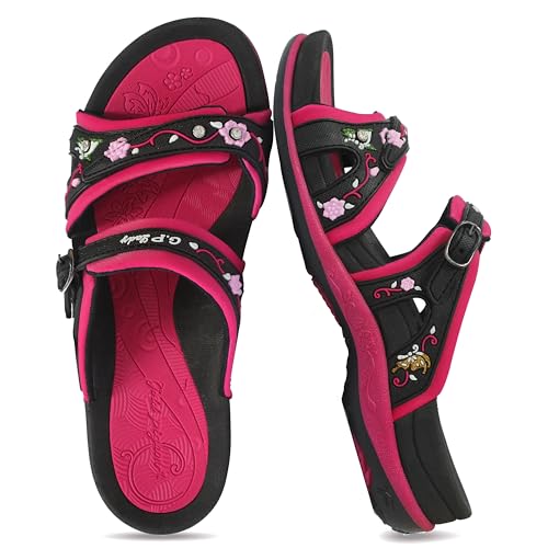 Image of Gold Pigeon Shoes SIGNATURE Comfort Walking Slides Sandals for Women | Arch Support, Waterproof, Non-Slip