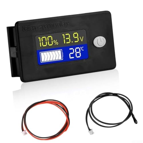 Dispositivo de monitoreo de baterías con alarmas integradas, alertas reales y compatibilidad en múltiples tipos (24 V)