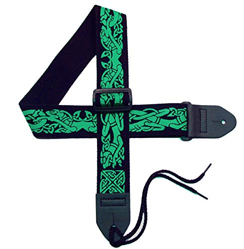 Legacystraps Celtic Knot Guitar Strap with Celtic Dogs #2-2