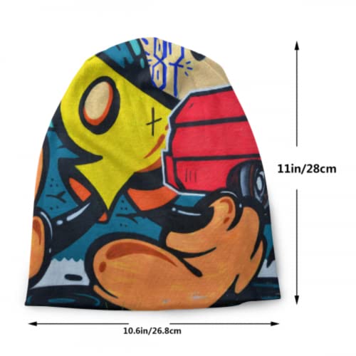 Art-Block-Unique-Character-Graffiti-Girls-Skull-Cap-Kid-Knit-Beanie-Skull-Cap-Beanie-Girls-Knitted-Hat-3D-Printed-Adult-Comfortbale-Soft
