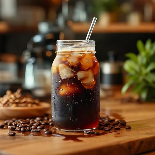 Image of ComSaf 24 oz Mason Jars Regular Mouth 6 Pcs, Large Canning Jars with Seal Bands, 24 oz Glass Jar with Lid for Jams, Sauces, Juice, Coffee, Pickling, Fruit, Dessert, Kitchen Storage