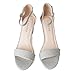 J. Adams Daisy Heeled Sandals - Ankle Strap Low Block, Open Toe Dress Pumps, Chunky Heels - Dressy Shoes for Women - Bridal, Wedding, Summer Sandals