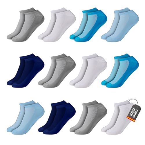 POPYS® 12 Pares Calcetines cortos Niños Unisex | Calcetines cortos Niña | Calcetines Niña | Calcetines Niño | Tejido de corte bajo y fino. (FR/ES, Números, 32, 36, Regular, Multicolor 1)