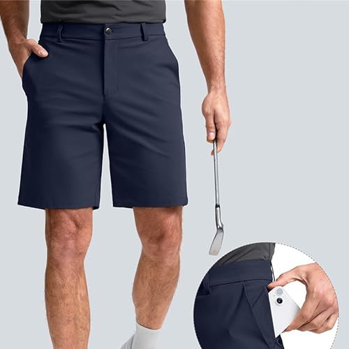 Shorts casuales para hombre con cintura elástica miniatura 2