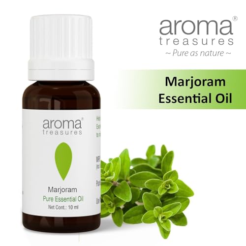 Image of Aroma Treasures Marjoram Essential Oil | 100% Pure & Natural Theraputic Essential oil for healthy Skin, body, Aromatherapy - 10ml